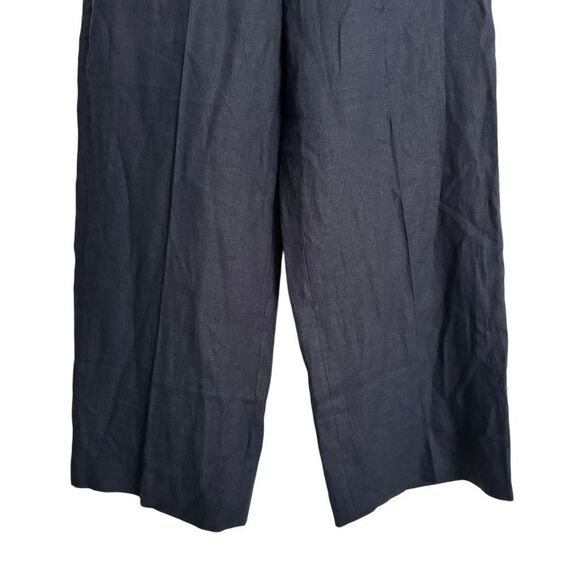 BODEN Westbourne Linen Pants 8R Navy Wide Leg - Picture 4 of 10